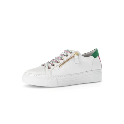 Afbeelding van Gabor Sneakers laag, Dames, Maat: 37, Weis verd cam gld Leer