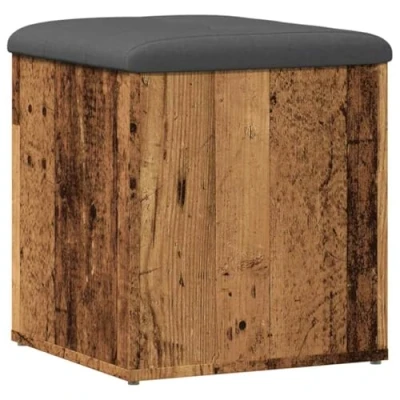 Afbeelding van vidaXL Opbergbank 42x42x45 cm bewerkt hout oud houtkleurig