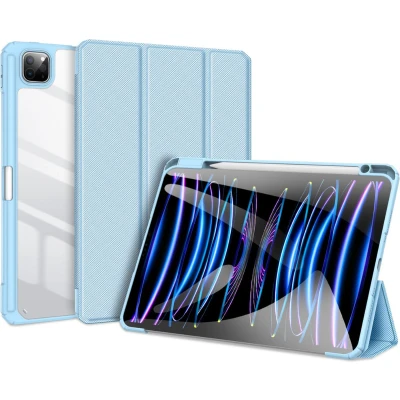 Afbeelding van Dux Ducis Tablet hoes geschikt voor Apple iPad Pro 13 (2024) Toby Series Auto Wake/Sleep functie Met Pencil houder Licht Blauw