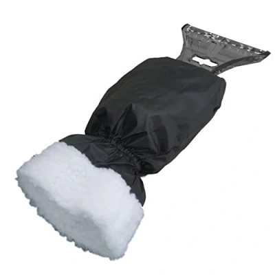Afbeelding van AUPROTEC IJskrabber met wisser Handschoen Voorruit, Verwarmde voering, Elastische band, Kleur: Zwart