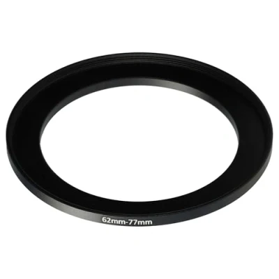 Afbeelding van vhbw Step up adapter 62mm naar 77mm camera lens metaal zwart