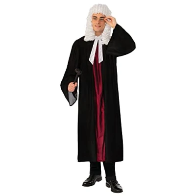 Afbeelding van Bristol Novelty AC223X Juryjurk (XL) herenkostuum, zwart, rood, XL