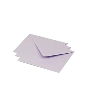 Afbeelding van Clairefontaine 60128C verpakking met 20 enveloppen, formaat 12,5 x 13,8 cm 120 g/m², kleur glyzinie, uitnodiging en overeenkomst, stuifmeel serie, glad premium papier