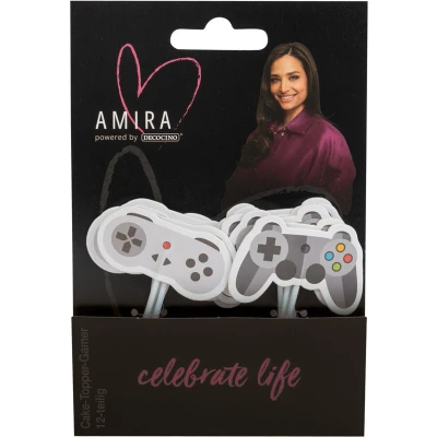 Afbeelding van Cake &amp; Cupcake Toppers Gamer 12 stuks