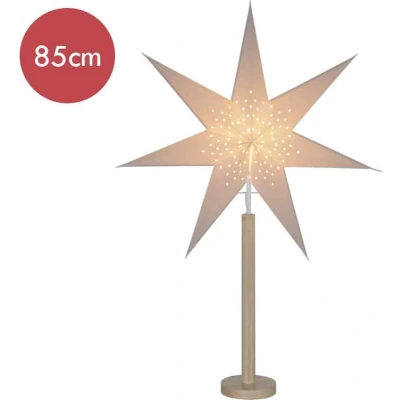Afbeelding van Naturel kerstster Elice met E14 fitting 85 cm