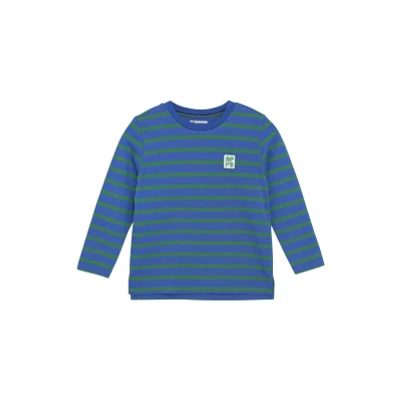 Afbeelding van Noppies T shirt Roger Stripe Pattern Blue Maat 92