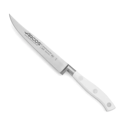 Afbeelding van Arcos Riviera Blanc serie Steakmes Nitrum gesmeed roestvrijstalen mes 12,7 cm Polyoxymethyleen (POM) handvat wit