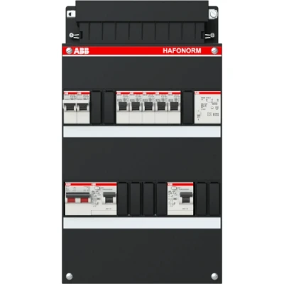 Afbeelding van HAF Hafonorm Installatiekast 5x achter 2x 30mA + FT Hoofdschakelaar,