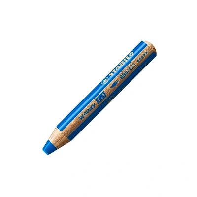Afbeelding van Kleurpotloden STABILO 880 woody 3 in 1 multitalent middelblauw