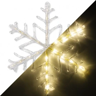 Afbeelding van Sneeuwvlok met verlichting Konstsmide Ø 40 cm (24 LEDs, Binnen/Buiten)