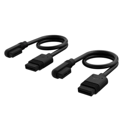Afbeelding van Corsair iCUE LINK Slim Cable 20cm 90 hoek zwart