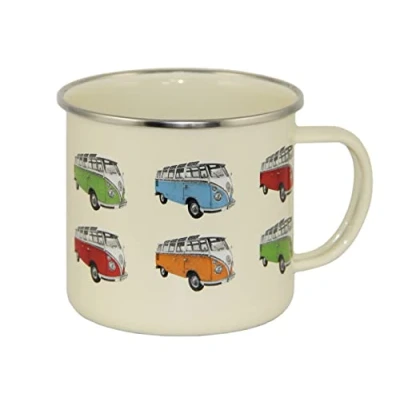 Afbeelding van VW T1 Bus Emaille Mok 500ml Parade/beige