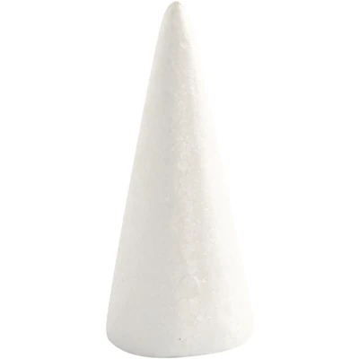 Afbeelding van Creotime Styropor model Kegels 14,5 Cm Wit 5 Stuks