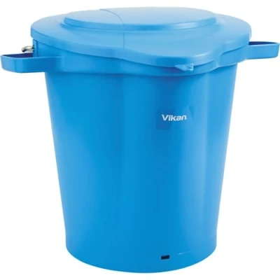 Afbeelding van Vikan Emmers En Deksels 20 Liter Emmer Van Polypropyleen Roestvrij Staal 380x470x470mm Zie Ook Emmerdeksel 5693 Blauw