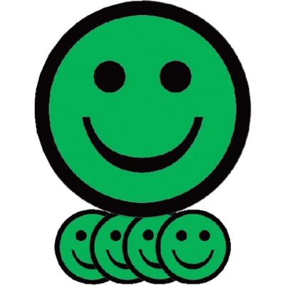 Afbeelding van Magneet smiley 25mm emotie blij groen