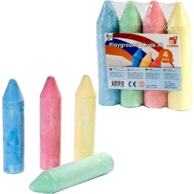 Afbeelding van Clown Super Stoepkrijt 4 Stuks Assorti