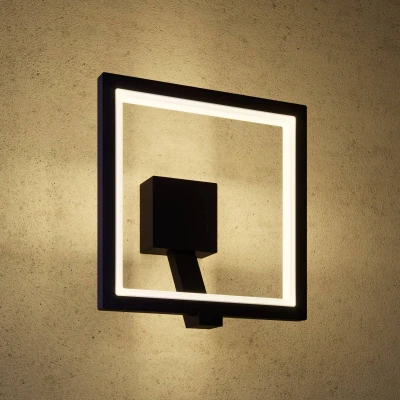 Afbeelding van Lucande LED wandlamp buiten 1licht aluminium, polycarbonaat H: 31.5 cm grafietgrijs Inclusief lichtbron