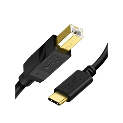 Image de CableCreation Câble d&#039;imprimante USB C 1 m vers B MIDI Pour Yamaha Casio Digital Piano Controller DJ 3,3 FT Noir