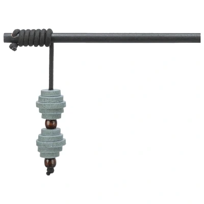 Afbeelding van Trixie Kattenspeelgoed Speelhengel Met Halter Citystyle Vilt / Hout 40 CM
