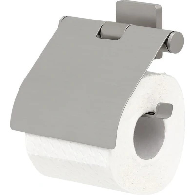 Afbeelding van Tiger Dock Wc rolhouder met klep RVS geborsteld