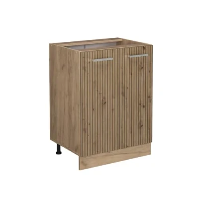 Afbeelding van Vicco Keukenonderkast R Line, Artisanaal eiken/Krachtige eik goud, 60 cm zonder werkblad