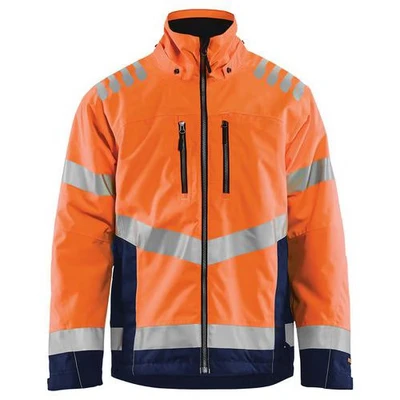 Image de Veste hiver haute visibilité orange fluorescent/marine, respirant