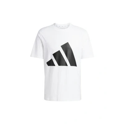 Afbeelding van adidas Sportswear Essentials BIG LOGO Single Tshirt print White black, Heren, Maat: Small, black