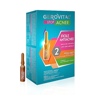 Afbeelding van Gerovital Stop acne ampullen intensieve behandeling acneverzorging 10 x 2ml salicylzuur en Niacinamide verwijderen set acnehuid