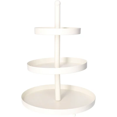 Afbeelding van Cookinglife Etagere metaal wit ø 20, 25 &amp; 30 cm 3 Laags