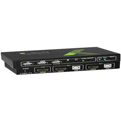 Afbeelding van TECHly IDATA KVM HDMI2U 2 poorten switch HDMI USB 3840 x 2160 Pixel