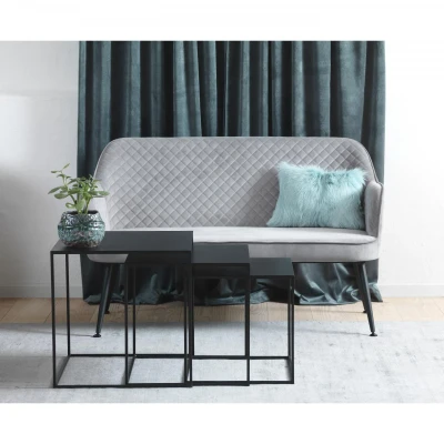 Afbeelding van Viggo eetkamerbank 129 cm velvet grijs