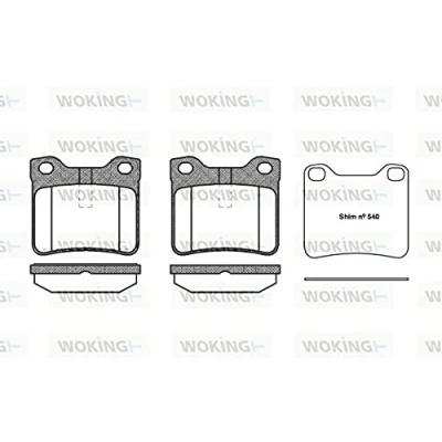 Afbeelding van ROADHOUSE 2321.10 Remblokkenset Achteras Met kleeffolie toebehoren PEUGEOT: 607 Saloon, 406 Saloon