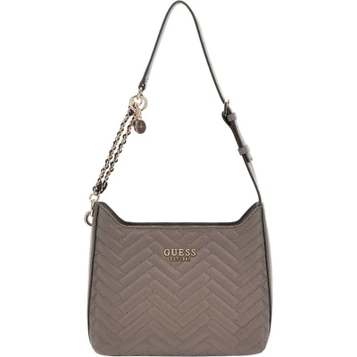Afbeelding van Guess Anning Shoulder BAG Handtas, Dames, Maat: One Size, Dark taupe