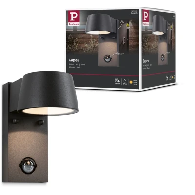 Afbeelding van Paulmann Buitenlamp Met Bewegingsmelder Capea 230 V Zwart