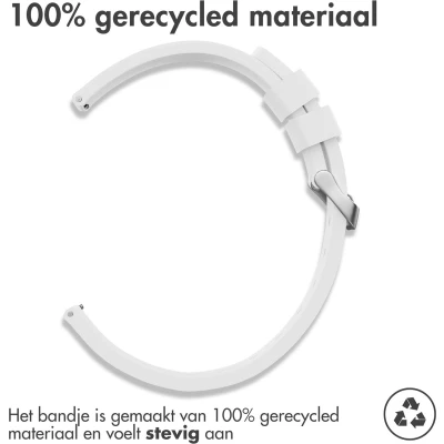 Afbeelding van iMoshion Siliconen 24 mm bandje Geschikt voor Suunto 7 / 9 (Baro) Sony Smartwatch 2 Wit
