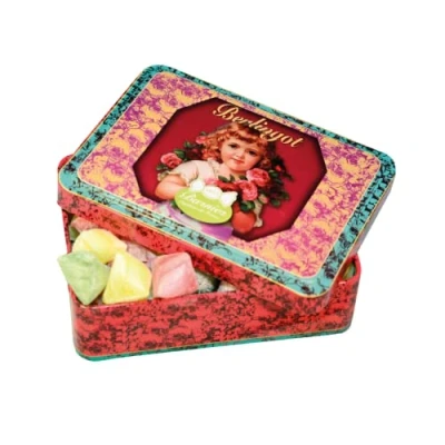 Afbeelding van Barnier Snoep met gemengd fruit Snoepjes fruitsmaak in dozen container gemengde Fruitsnoepjes 150 gr.