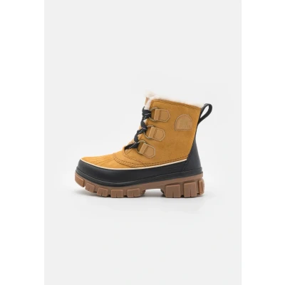 Afbeelding van Sorel Torino WP Snowboots, Dames, Maat: 37, Curry/black Leer en imitatieleer