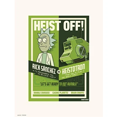 Afbeelding van RICK AND MORTY HEIST OFF Art Print 30x40 cm