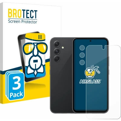 Afbeelding van 3x BROTECT AirGlass Glas Screenprotector voor Samsung Galaxy A54 5G (Voor+Camera)