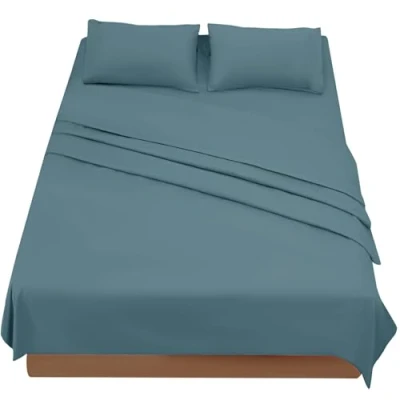 Afbeelding van Poligino Beddengoed, 180 x 190 200 cm, 4 delig, microvezel, hoeslaken, bedlaken voor tweepersoonsbed, 260 280 2 kussenslopen 50 80 groen