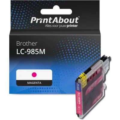 Afbeelding van Huismerk Brother LC 985M Inktcartridge Magenta