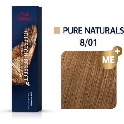 Afbeelding van Wella Professionals Koleston Perfect Me+ Pure Naturals 60 ml 8/01 Light Blonde Ash