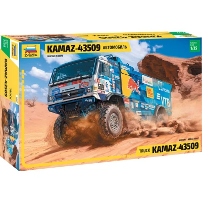 Afbeelding van 1:35 Zvezda 3657 Kamaz Rallye Truck Plastic Modelbouwpakket