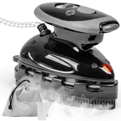Afbeelding van Duronic SI2 BK Reisstoomstrijkijzer, 375 W, licht en compact, 762 g, zool met antiaanbaklaag, 50 ml tank, borstel draagtas