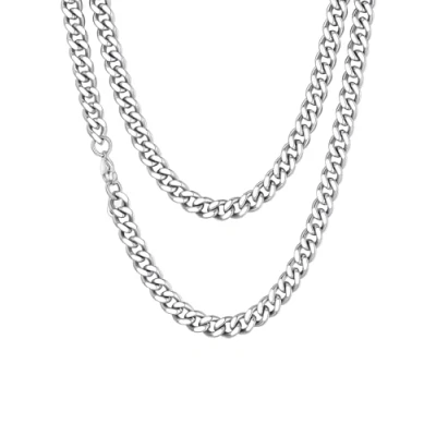 Afbeelding van Richsteel Cubaanse Curb chain voor mannen en vrouwen 3 mm/6 mm/9 mm/12 mm, maat 35 cm 75 cm, zilver/18K goud/zwart, 316L Roestvrij staal, sieradenketting in Amerikaanse stijl, staal