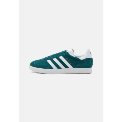 Afbeelding van adidas Originals Gazelle Unisex Sneakers laag, Maat: 42, Mystery green/footwear white/gold metallic Leer/ synthetisch