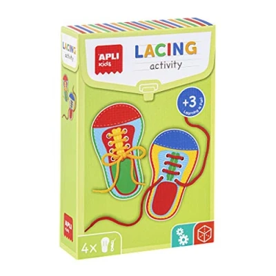 Afbeelding van Apli Kids leren veters strikken 4 stuks
