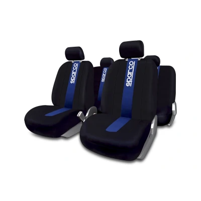 Afbeelding van SPARCO ContiClassic SPC1011 Stoelhoes Blauw, Zwart Met motief Polyester voor en achter