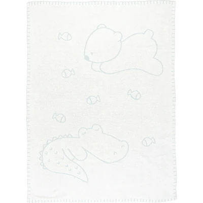 Afbeelding van Nattou Baby Dekentje Gebreid 75x100cm Romeo, Jules en Sally Marmergroen