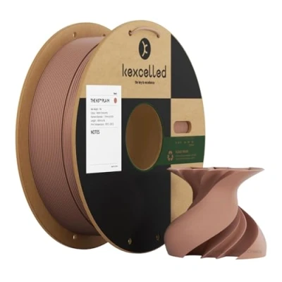 Afbeelding van kexcelled PLA mat filament voor 3D printers, 1,75 mm +/ 0,03 mm, matte kleurtextuur, geschikt de meeste FDM spoel van 1 kg, terracotta